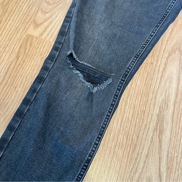 Topshop Jamie Skinny Jean High Rise Distressed Ripped Knees Dirty Gray - Picture 9 of 9